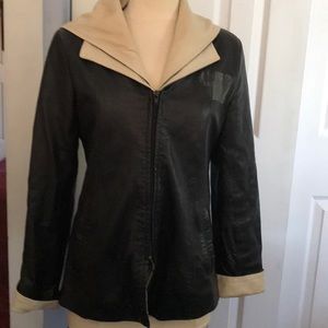 LaPelle Vera Pelle Leather Jacket With Hood